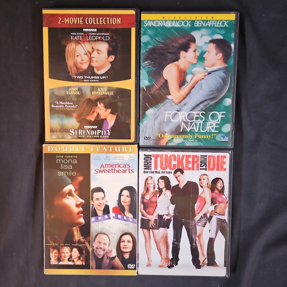 Romance DVD's Mona Lisa Smile, American Sweethearts, Tucker Must Die, Serendipit